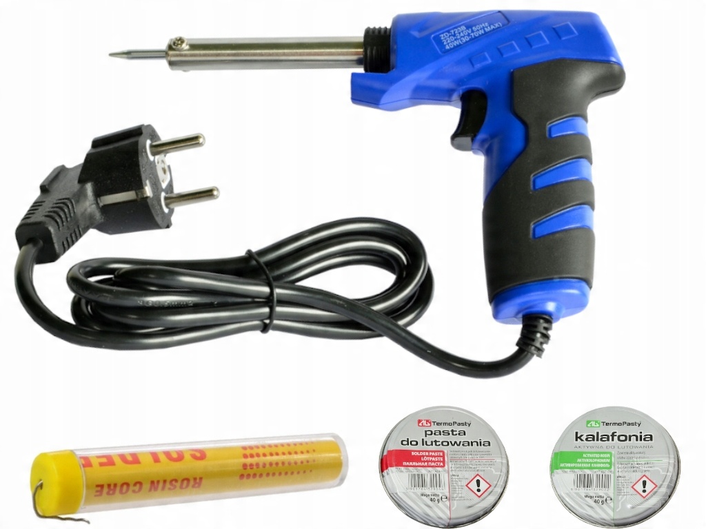 

Lutownica pistoletowa ZD-723B Cyna Kalafonia Pasta