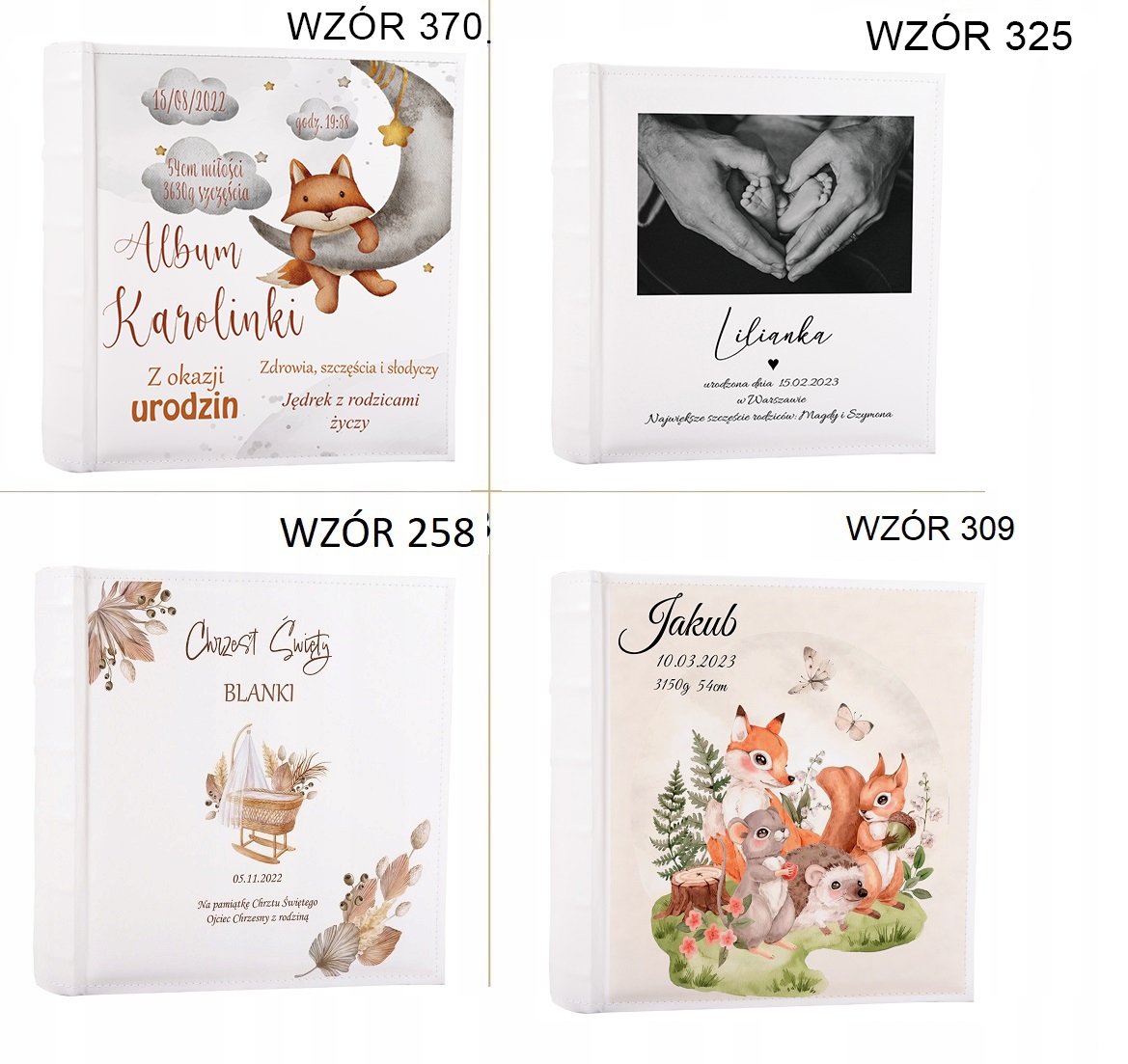 ALBUM NA ZDJĘCIA DZIECIĘCY DZIECKO NADRUK PERSONALIZOWANY Model KD46300/2WHITE