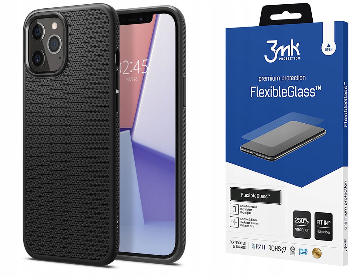Etui Case do IPHONE 12/12 PRO Spigen, + Szkło 3MK