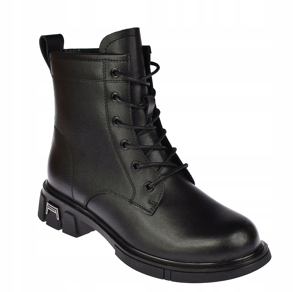 Dámské kožené bojové Kanady B-3-106 černé, zateplené, na zip, vel 36