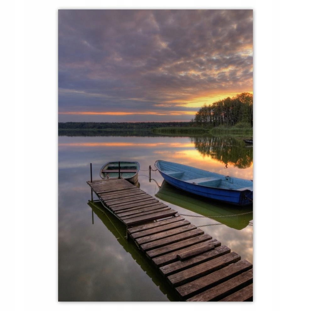 

Plakat samoprzylepny 40x60 Zachód słońca Jezioro