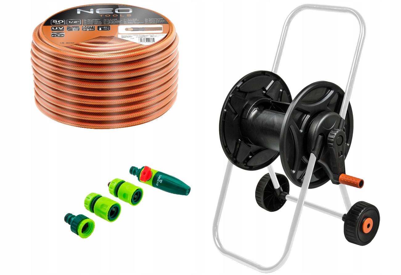 4-VRSTVOVÝ Záhradný Hadicový Vozík 1/2 20 M Neo