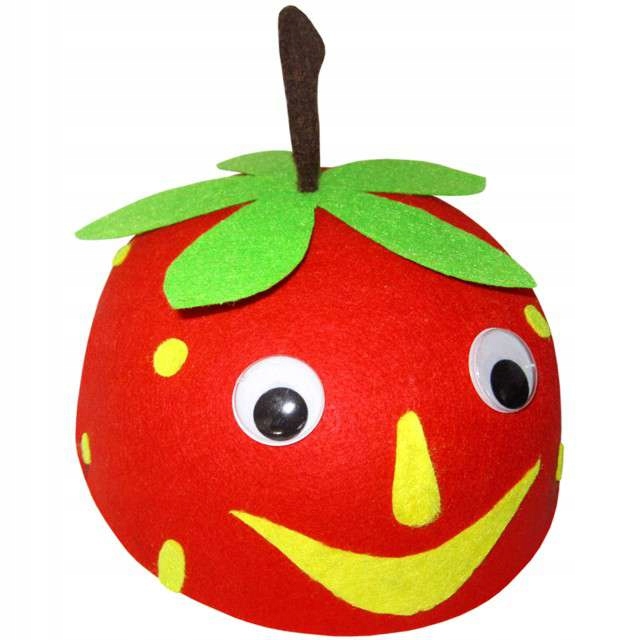 CZAPKA strój TRUSKAWKA owoc TRUSKAWKI karnawał