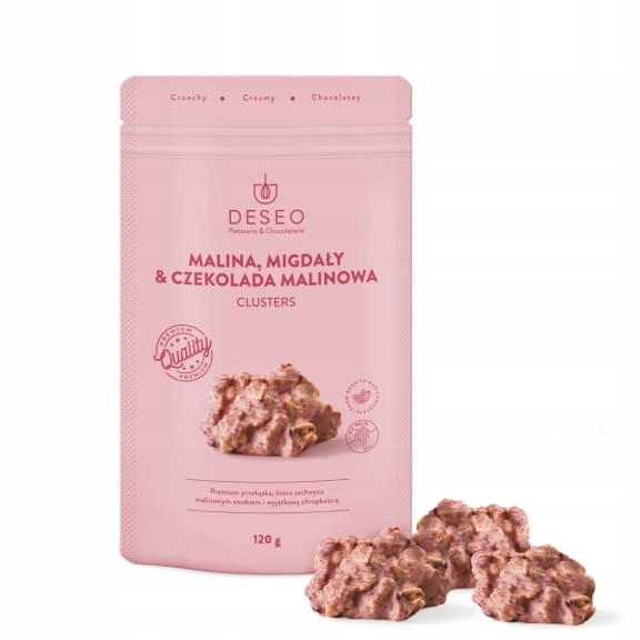 Levně Deseo Clusters Malina Mandle & Čokoláda Malinová