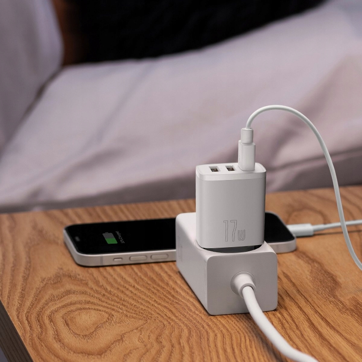 Ładowarka sieciowa Baseus USB-A, szybkie ładowanie Kolor biały