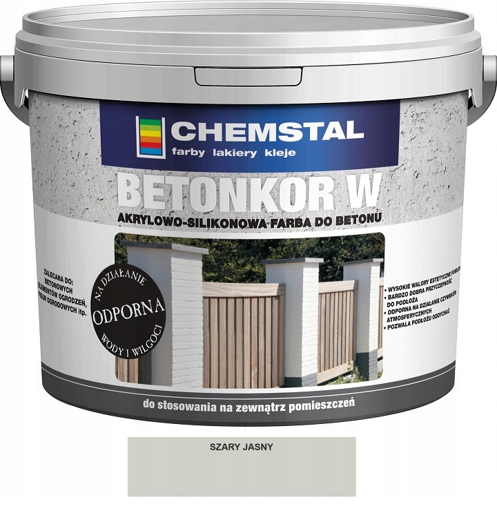Chemstal Betonkor W Farba Do Betonu Szary Jasny 5L