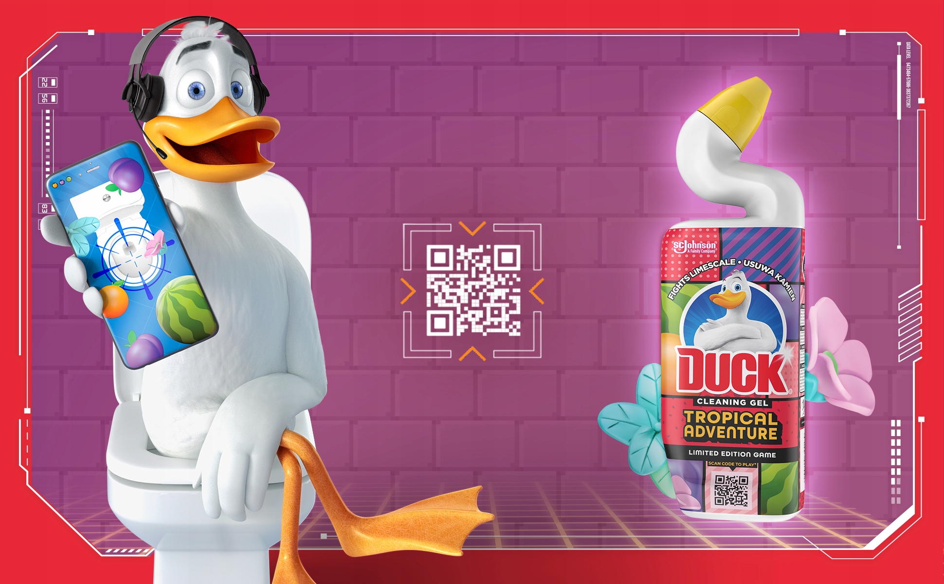 DUCK TROPICAL ADVENTURE KRĄŻKI ŻELOWE ZESTAW STARTOWY + ŻEL DO CZYSZCZENIA Pojemność 0.036 l