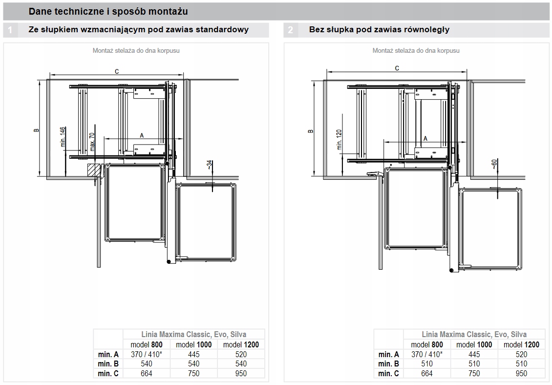 KOSZ MAXIMA COMFORT 1200 CLASSIC LEWY REJS GRAFIT Producent Rejs