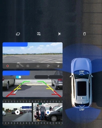 RADIO STACJA MULTIMEDIALNA MONITOR ANDROID AUTO APPLE CARPLAY DVR 2 KAMERA Rodzaj akcesoryjny