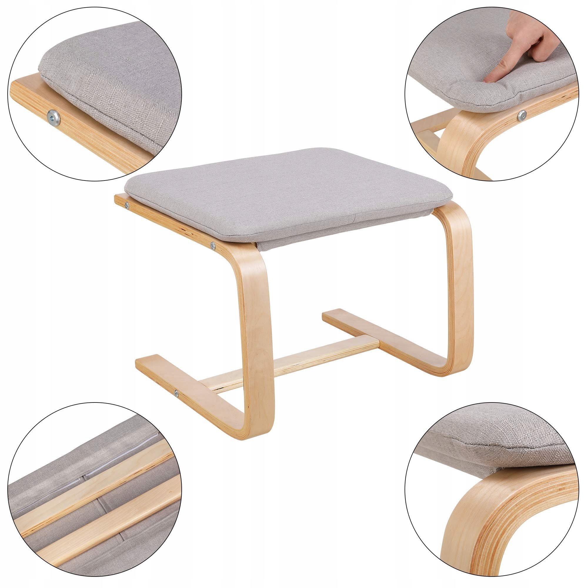 FOTEL Z PODNÓŻNIKIEM KRZESŁO RELAKSACYJNE Wysokość mebla 96.5 cm