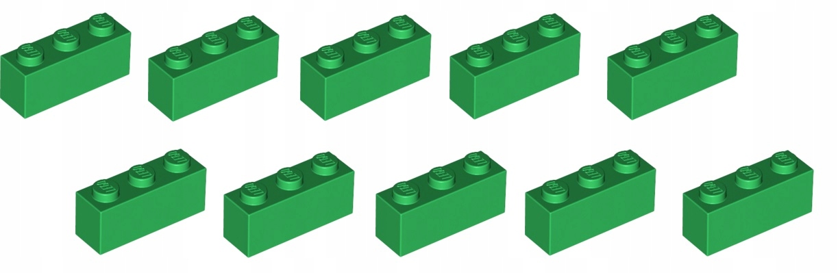 

Lego Belka 1x3 zielony 4109679 3622 - 10 szt