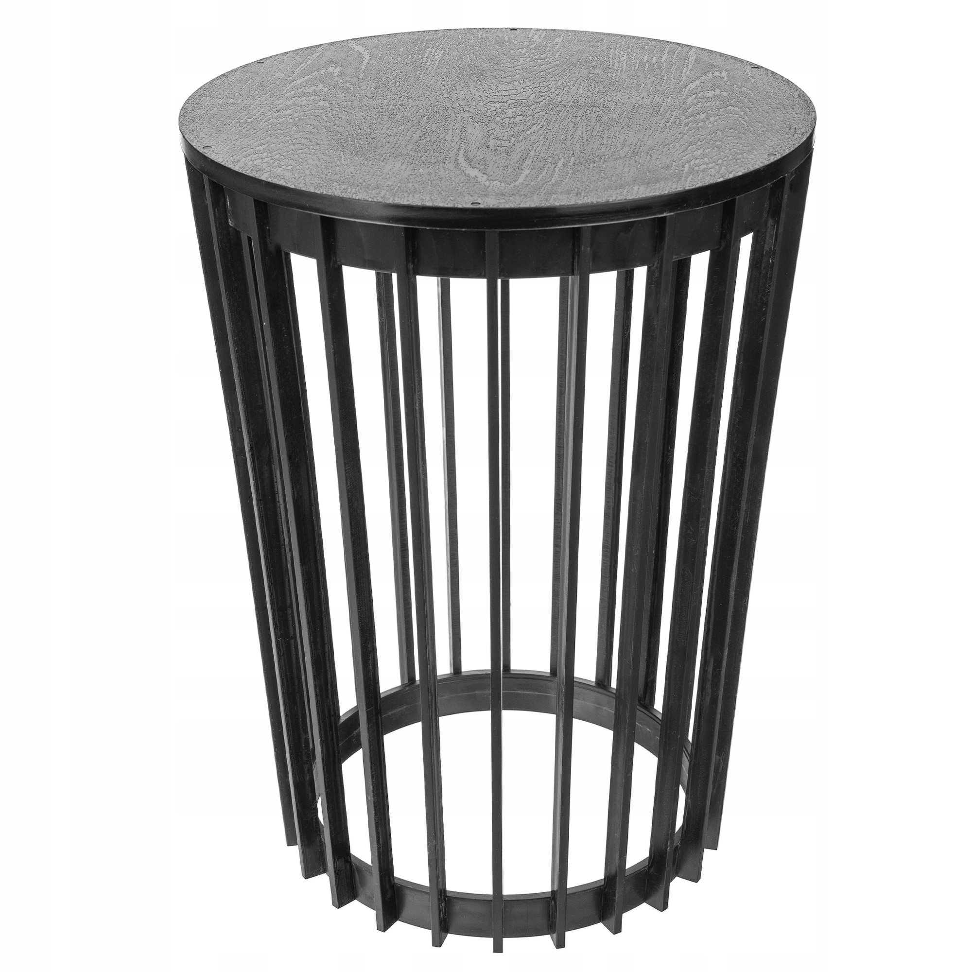 Kávový Stolek Malý Kulatý Černý Koš Do Obývacího Pokoje Zahradní Balkon Terasa 40 cm