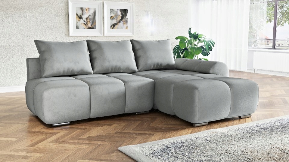 Pikovaný Rohová Sedací Souprava Rozkládací Rohová Sedačka Do Obývacího Pokoje Šelmy Pravá S Nádobou