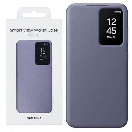 Originální Pouzdro Na Samsung Galaxy S24 Smart View Wallet Case Levandulové