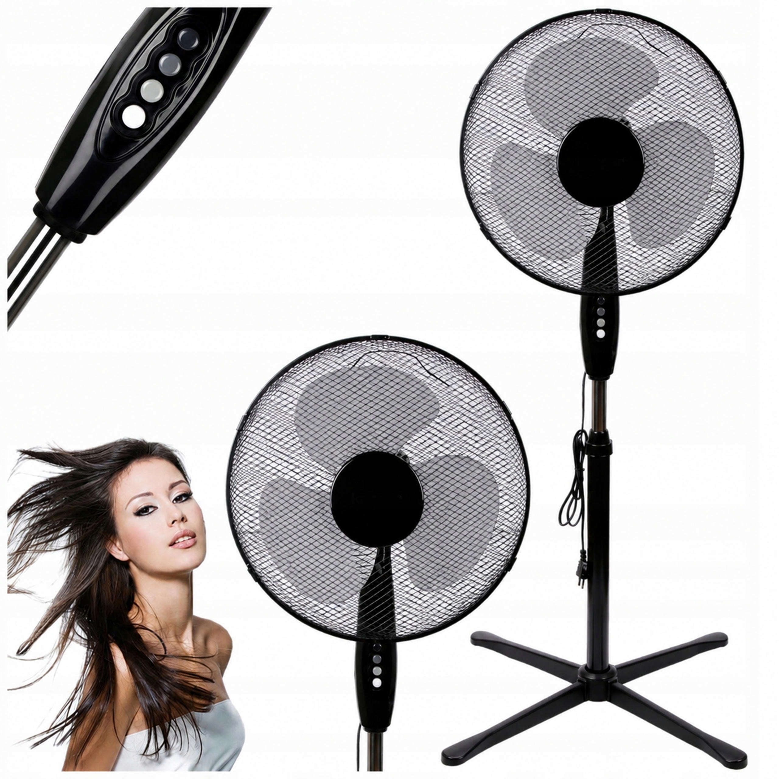Stojanový Ventilátor, Voľne Stojaci Ventilátor, Tichý, Výkonný, 40 W, Vrtuľa