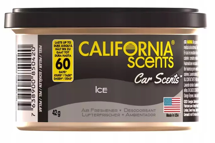 ZAPACH SAMOCHODOWY PUSZKA ZAPACHOWA CALIFORNIA CAR SCENTS ICE LÓD