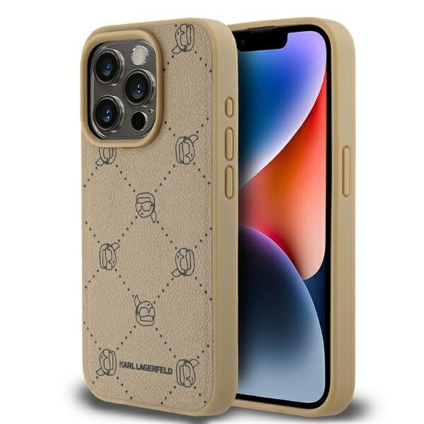 Karl Lagerfeld KLHMP15XPGKHPHE iPhone 15 Pro Max 6.7" beżowy/beige Mag