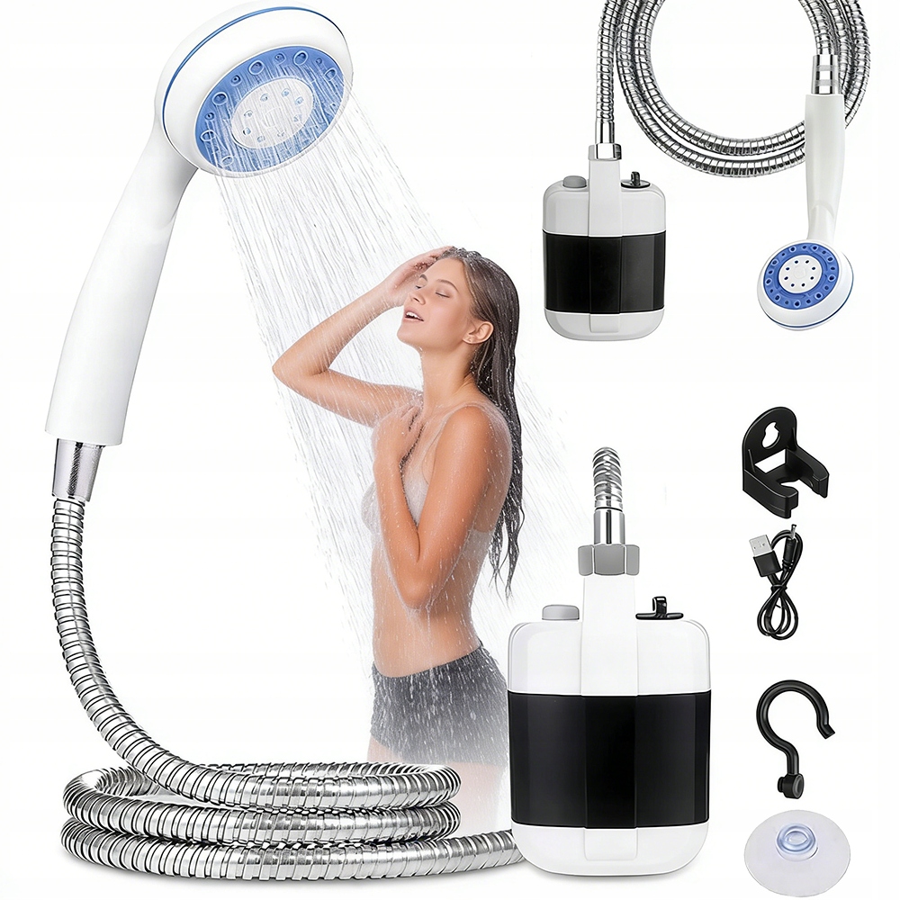 Turistická Sprcha Elektrická Kempingová Pumpa Vyjímatelná Přenosná Usb