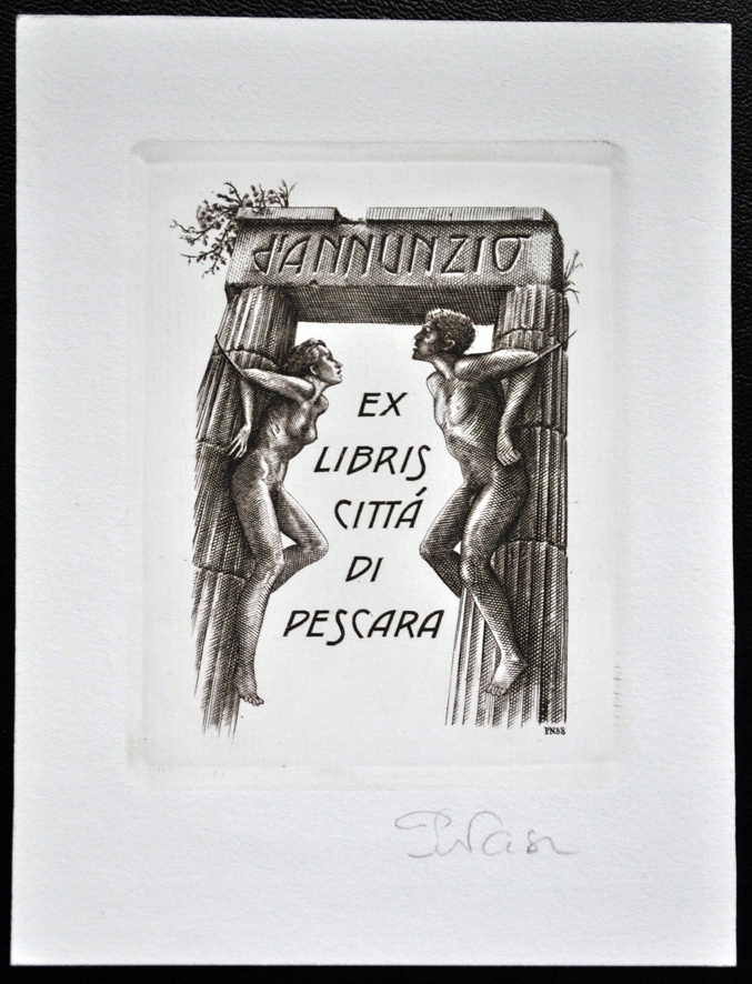 *KP* Naszarkowski Piotr - Ex libris Citta di Pescara (I), C2, 1988