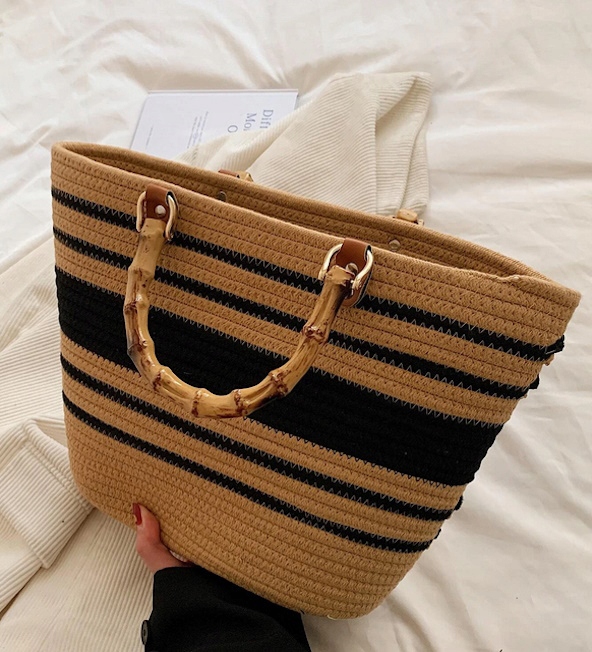 DUŻA TOREBKA NA LATO PLECIONA KOSZYK NA PLAŻĘ A4 PLAŻOWA MIEJSKA SHOPERKA Płeć kobieta