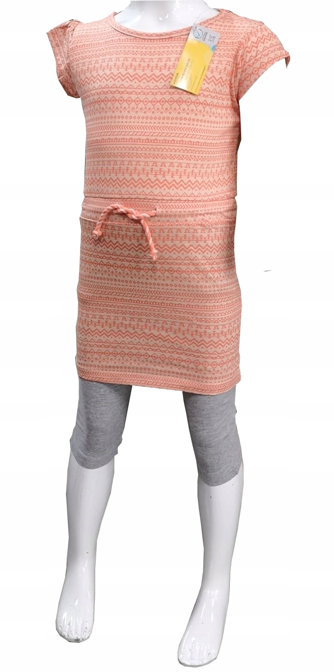 

Sukienka tunika wzór legginsy szare 110/116 zestaw