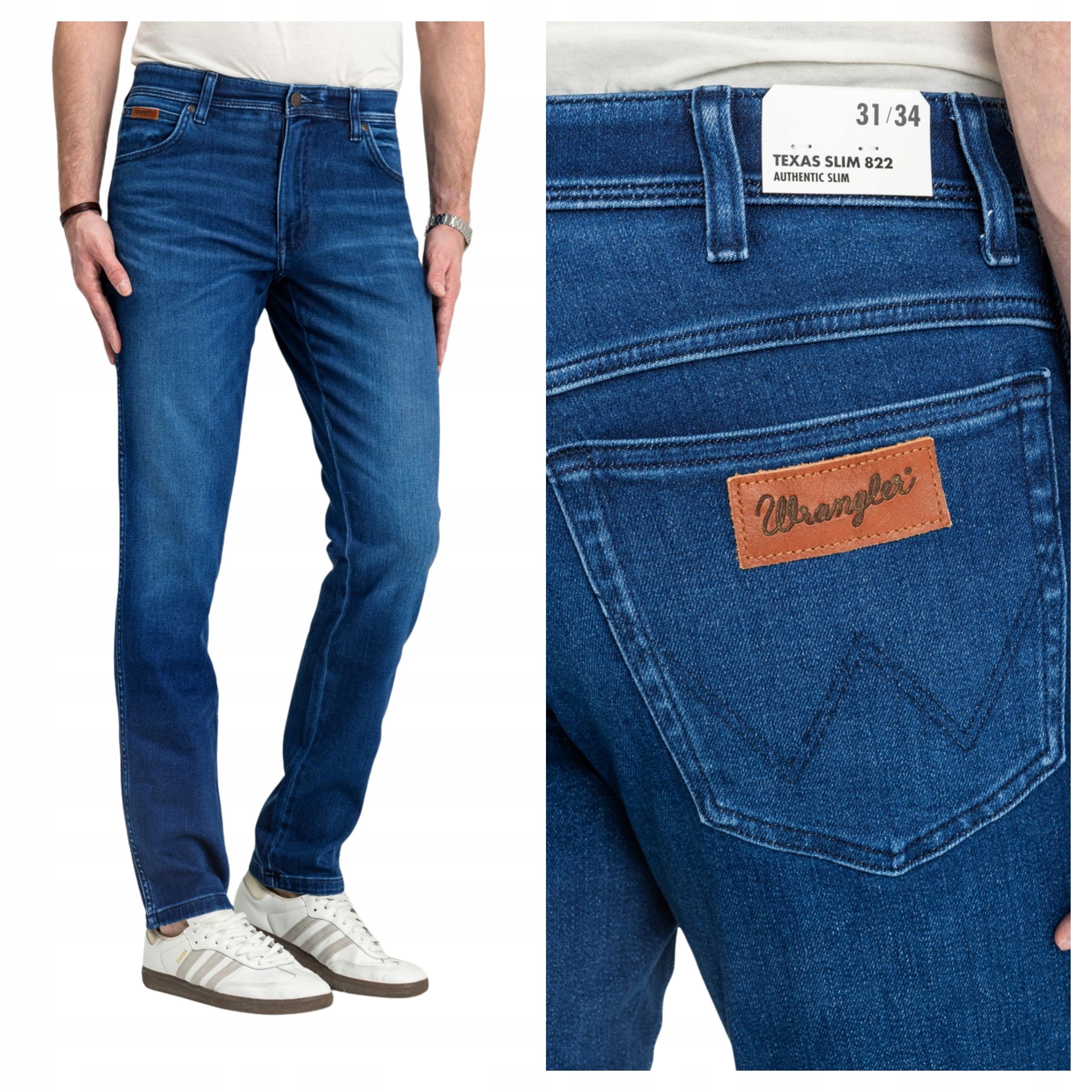 Wrangler Texas Slim W33 L36 Pánské džínové kalhoty džíny Proste
