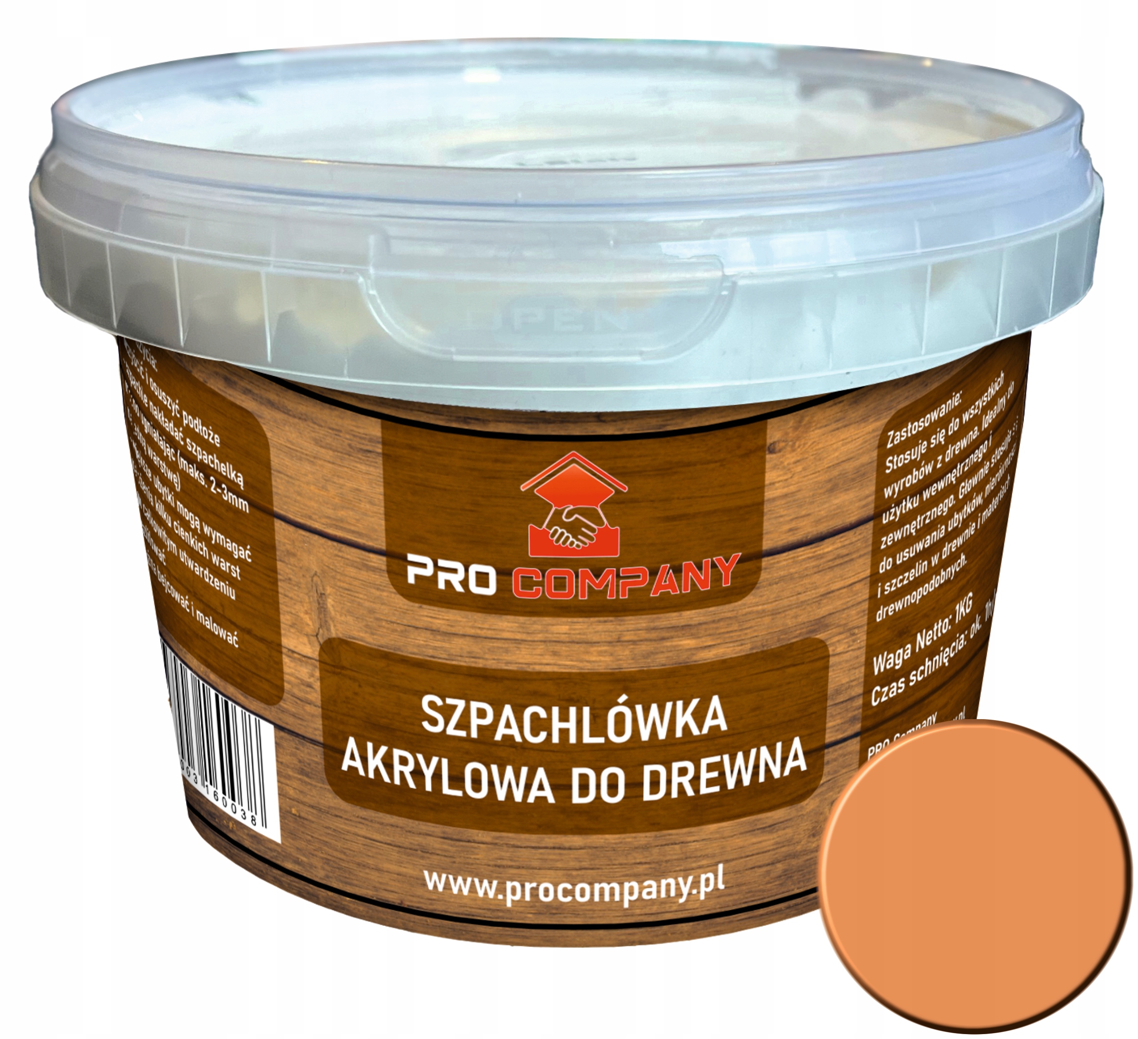 PRO Company Szpachla do drewna 1kg Modrzew