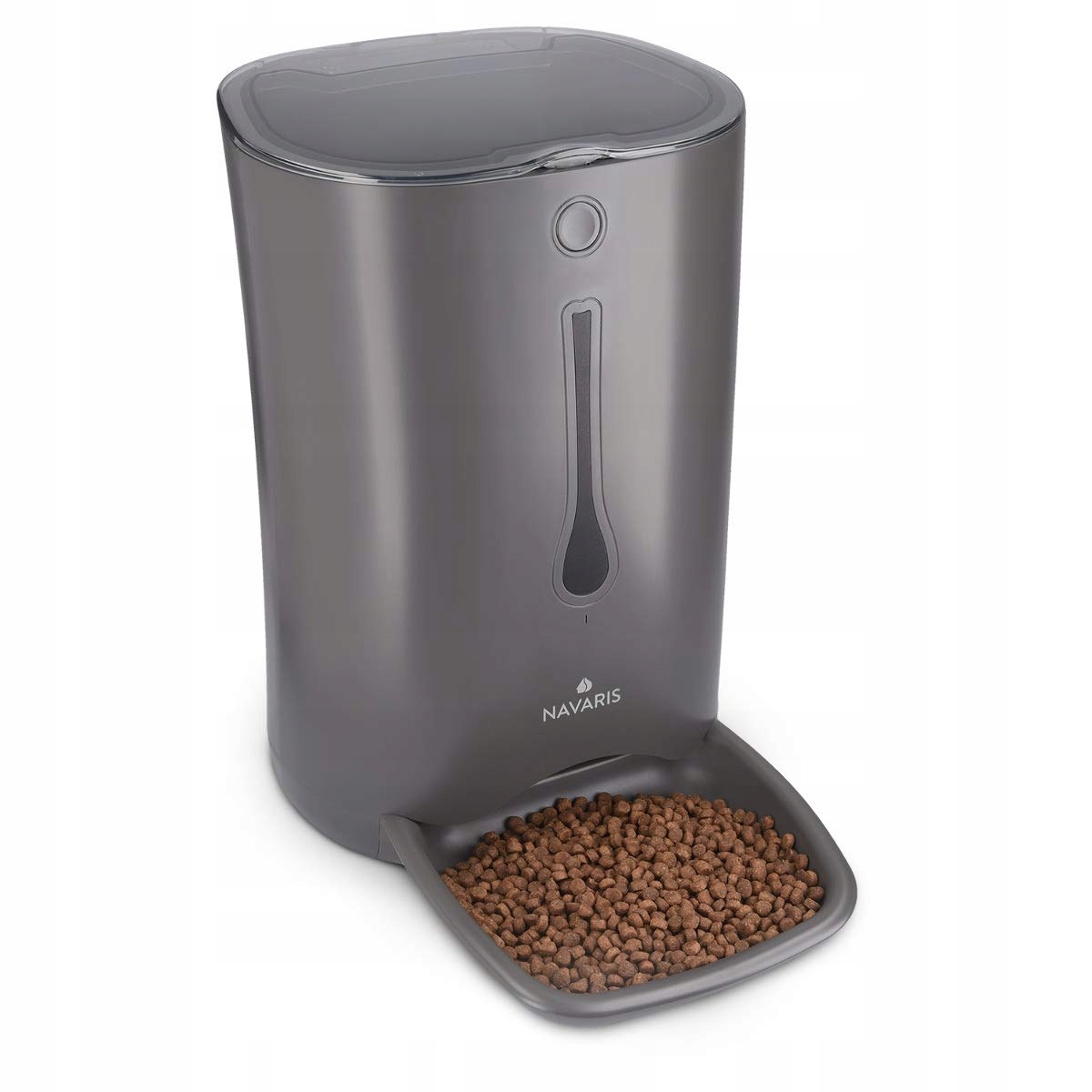 Navaris automatický podavač dávkovač krmiva šedý