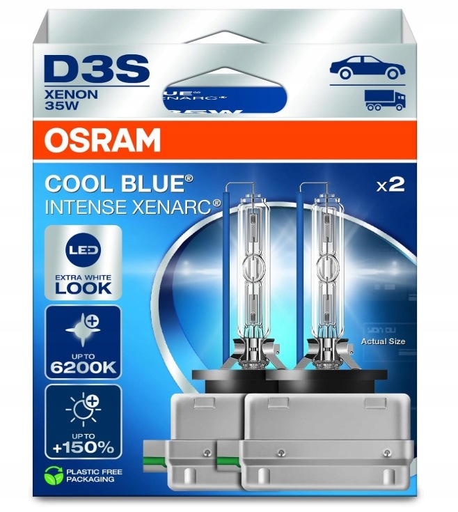 Osram Xenarc Cool Blue Intense D3S 6200K Xenon 150% 2 szt.