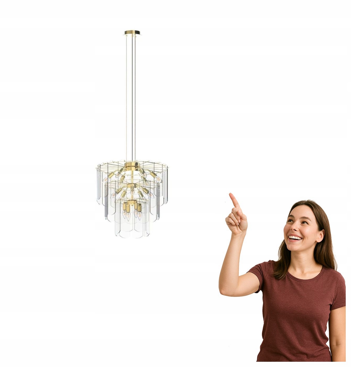 Závěsná lampa Nira MD3523-14L-EGN Zuma Line