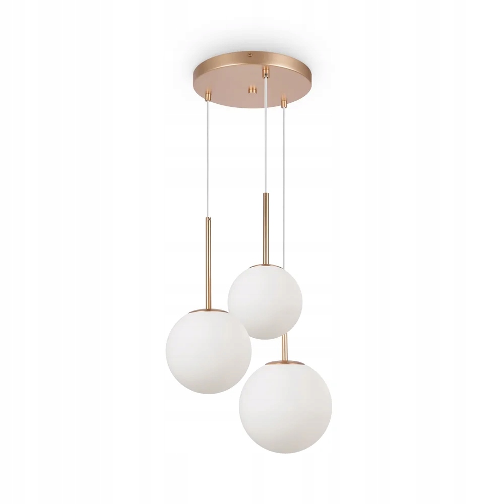 Závěsná lampa Maytoni se 3 žárovkami a stínidly E14 ze sklo /kovu