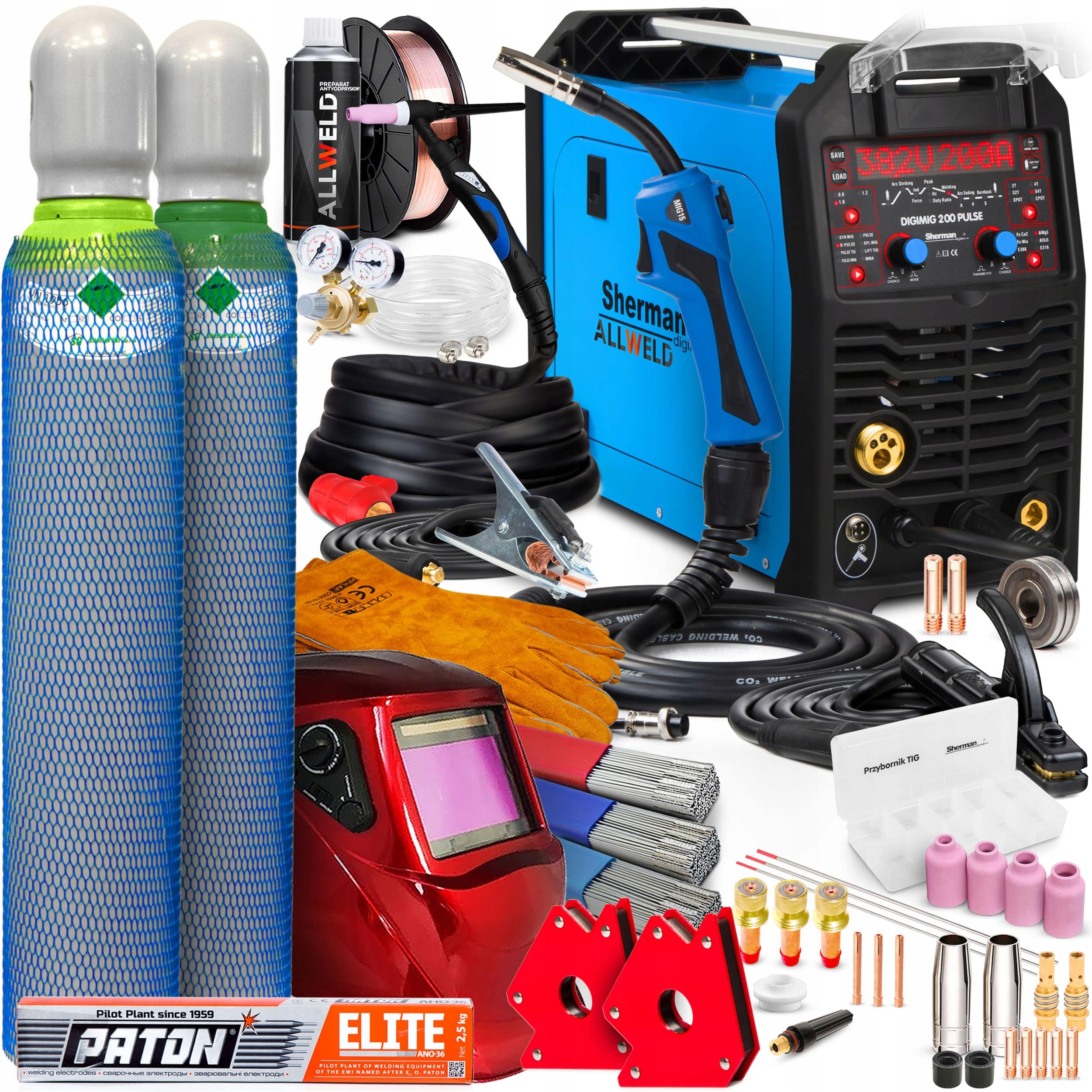 Invertorová Svářečka Sherman Digimig 200 Puls Mig Mma Tig 200A