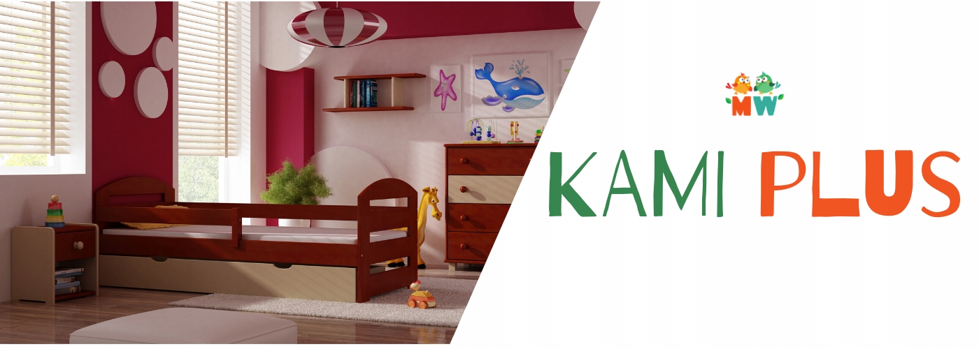 Łóżko Pojedyncze Kami PLUS 190x90 Dla Dziecka Materiał korpusu drewno