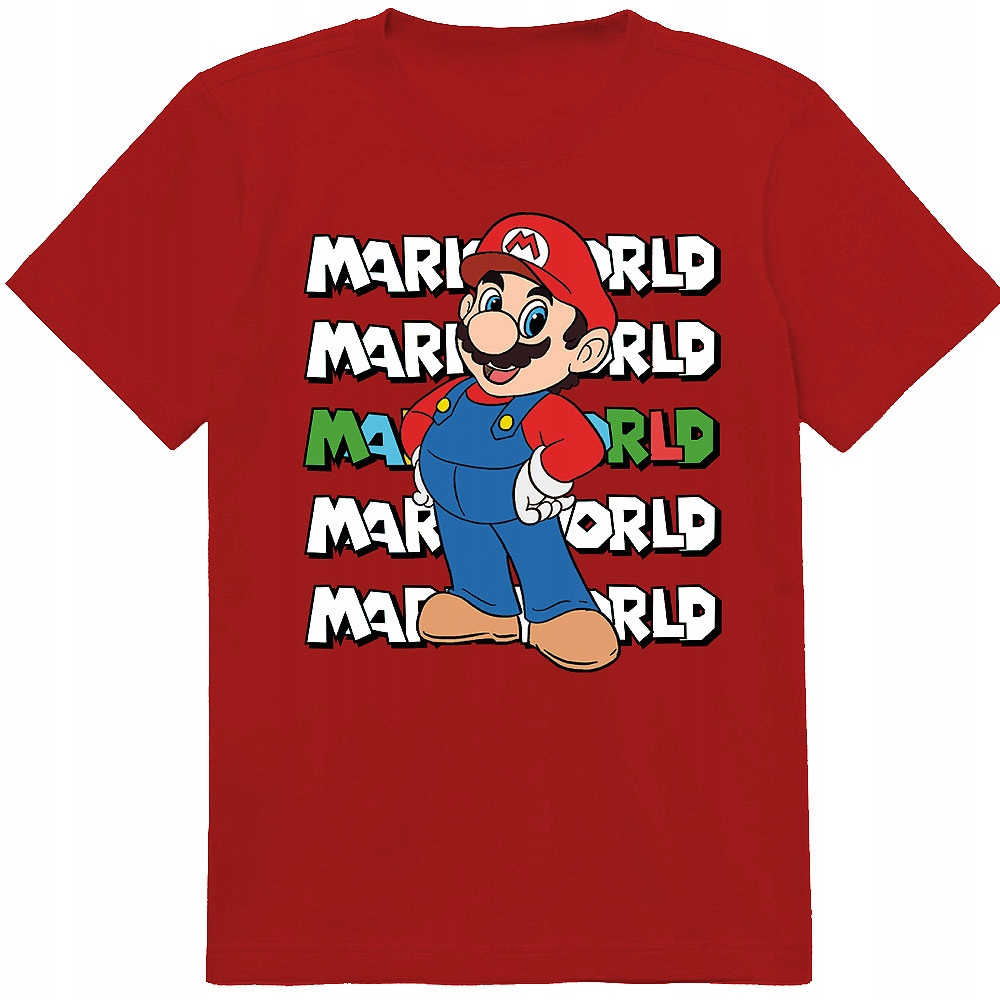 ZESTAW 3W1 KOSZULKA DLA DZIECI TATUAŻE NAKLEJKI SUPER MARIO BROS 152 JAKOŚĆ Rozmiar L