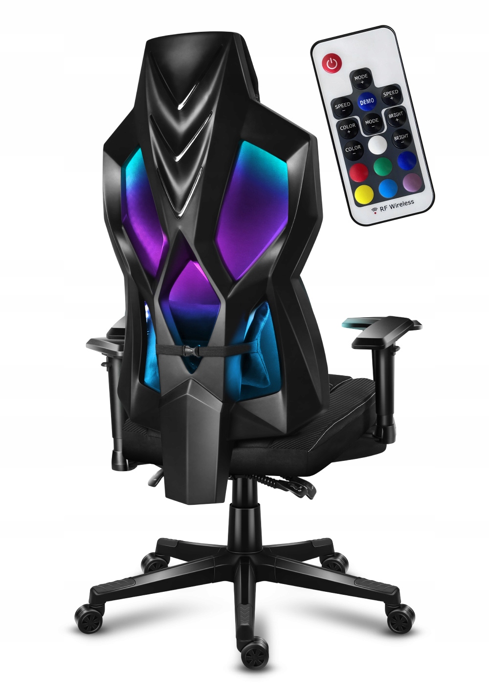 Herní křeslo Huzaro Combat 6.2 Black s Rgb Led osvětlením