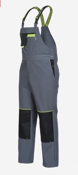 Spodnie ogrodniczki Posejdon szare "sara r. 3XLA