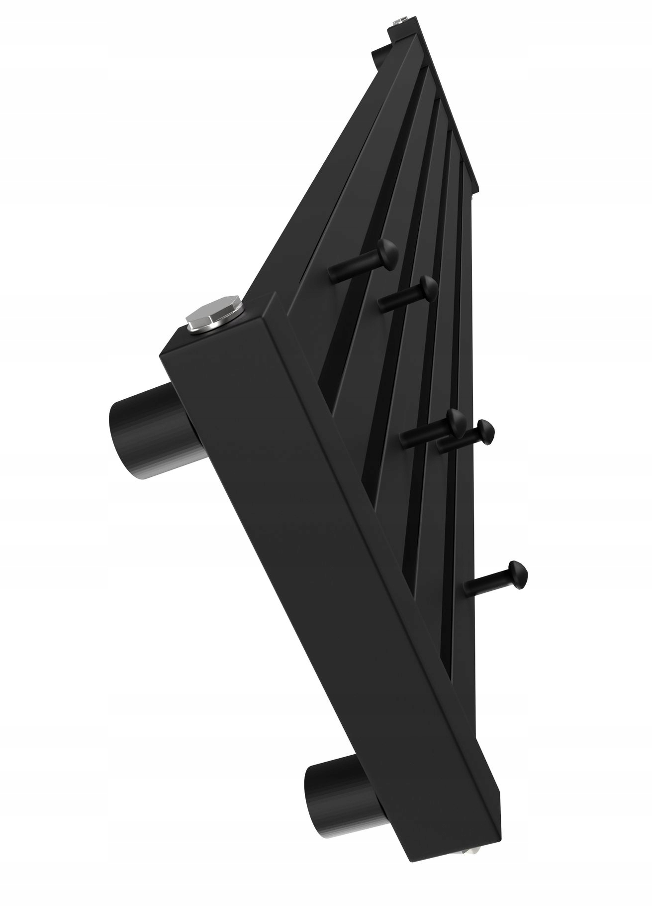 Dekorativní radiátor s věšáky Radiator Hook 160x32 Černý Mat