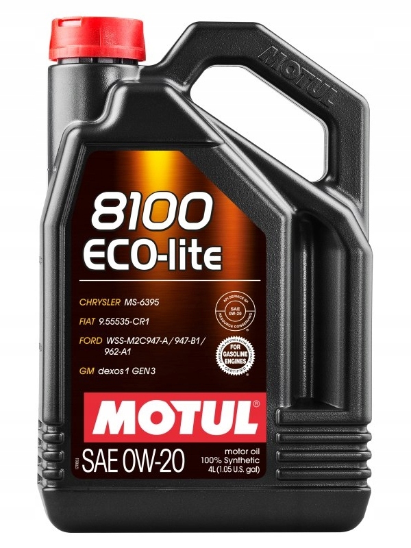 Olej Motul 0W20 4 L 8100 Eco-lite Sp-rc GF-6A Gm DEXOS1 GEN3 MS-6395