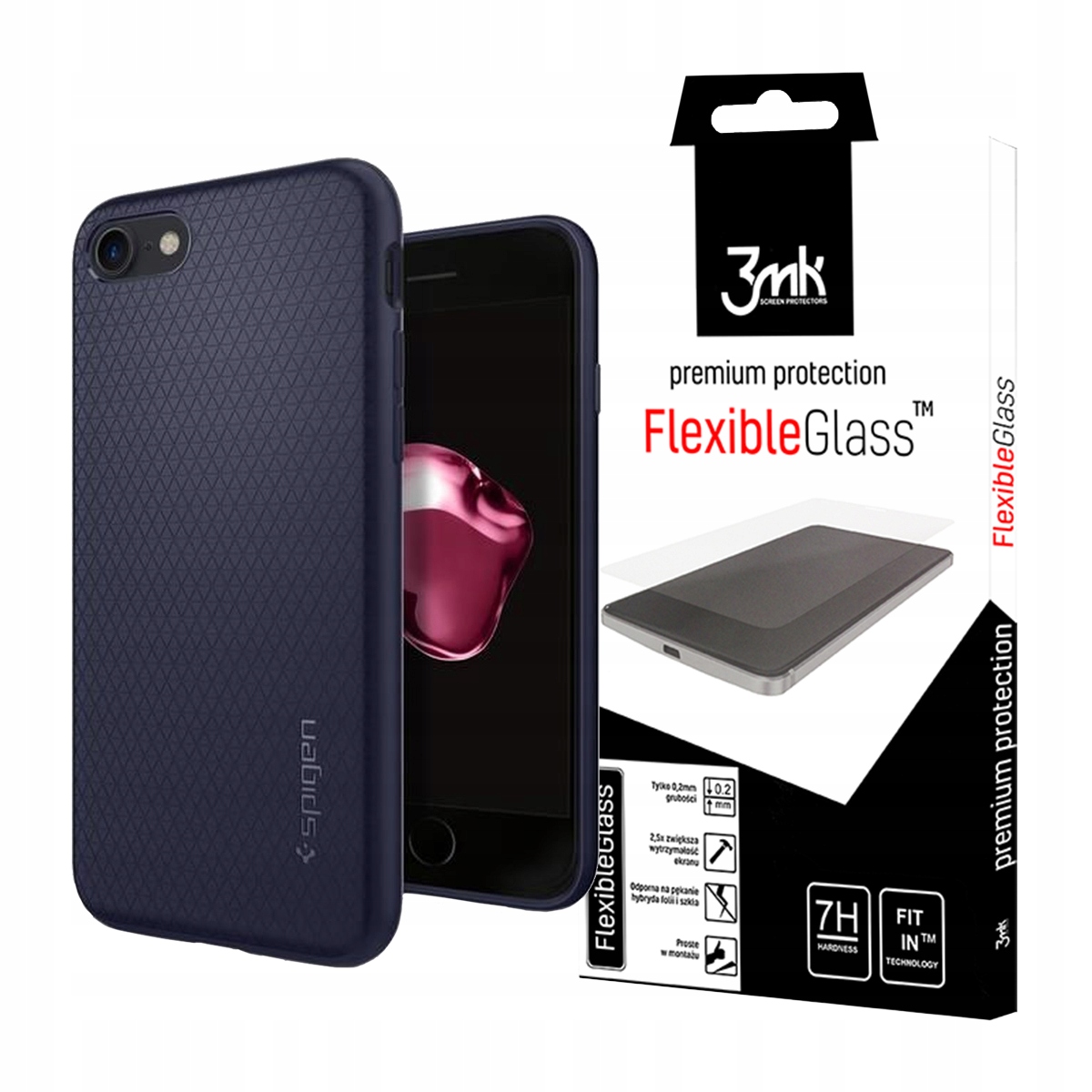 

Spigen Etui Do Iphone 7/8/SE 2020 + Szkło 3MK Fg