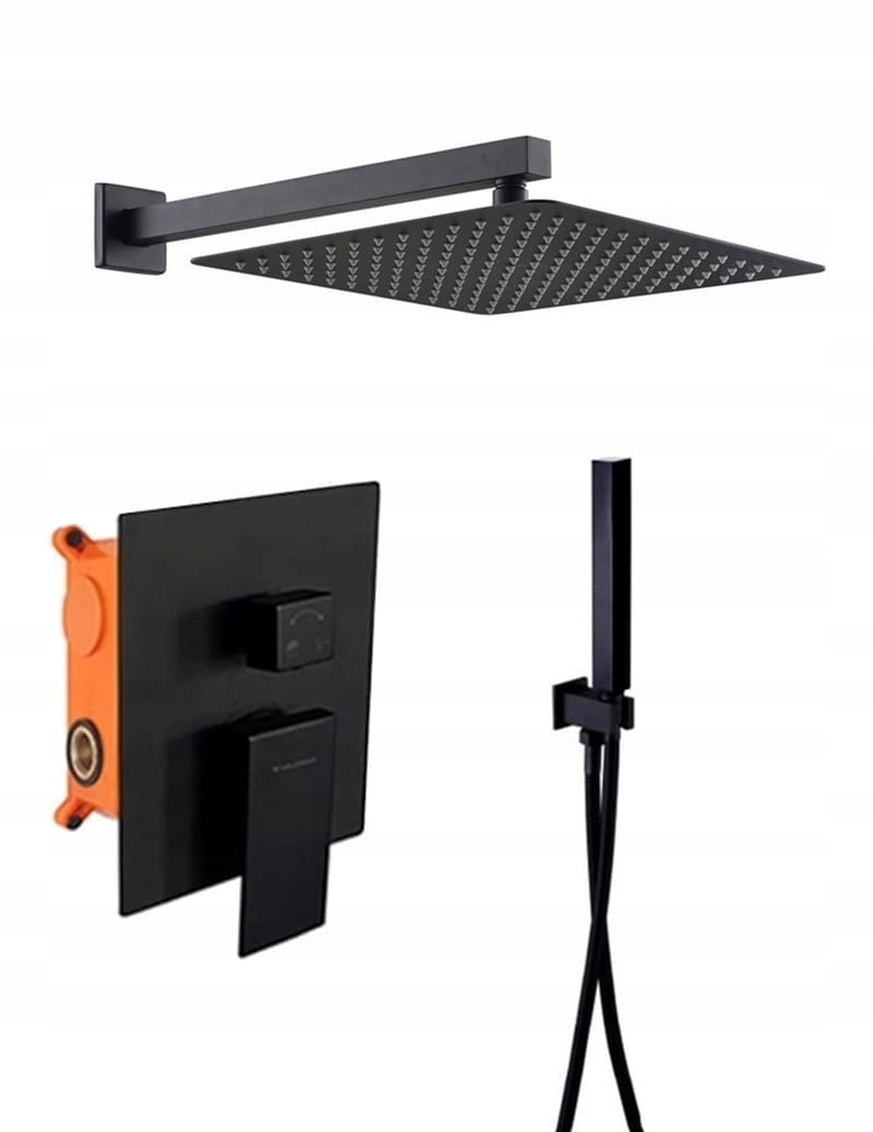 

Veldman Czarny Zestaw Podtynkowy Quadro