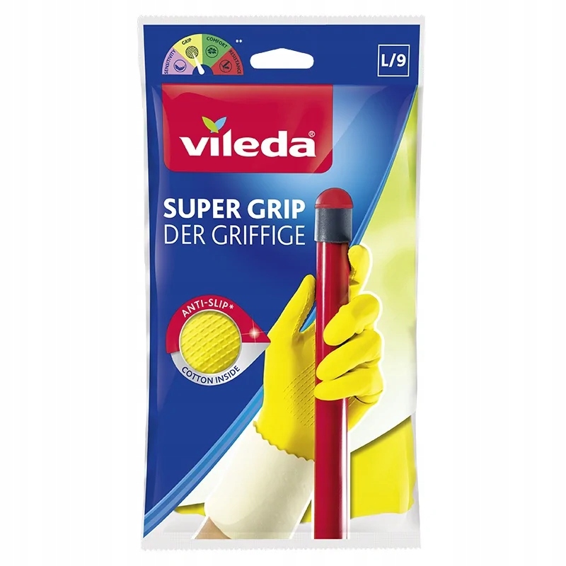 

Vileda Rękawice uniwersalne Grip rozmiar L