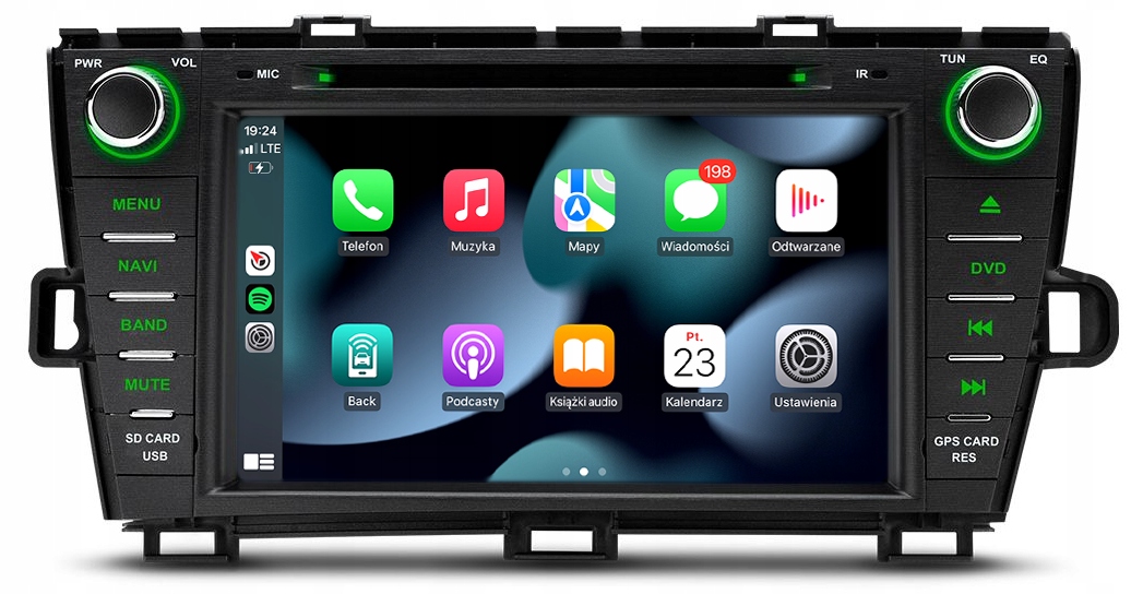 Toyota Prius 2009-2015 Rádio Navigace Android Carplay 8GB/128GB Dsp