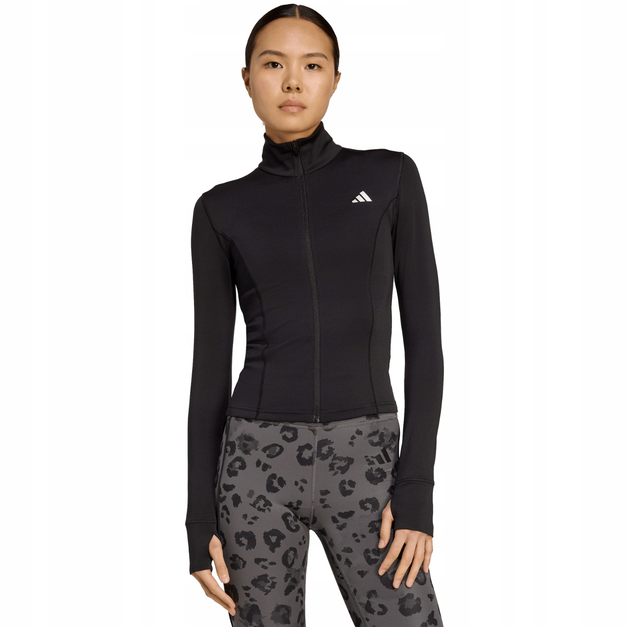 Mikina Optime Essentials Full-Zip černá adidas
