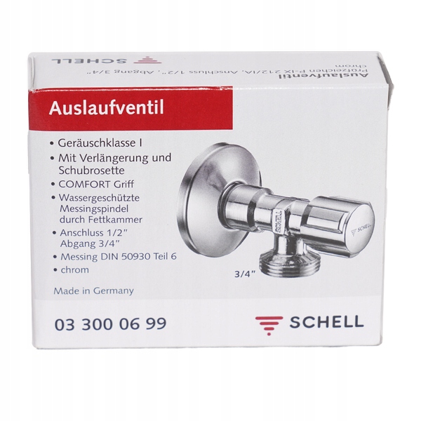 

Zawór kątowy Schell 033000699 3/4''