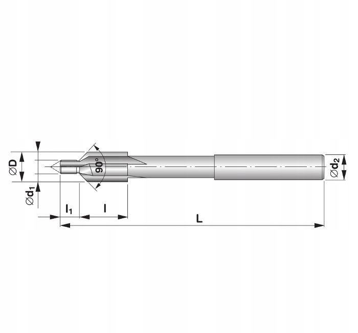 POGŁĘBIACZ WALCOWO-CZOŁOWY DIN1866 M6 - 11.40 x 90 Kod producenta 852112