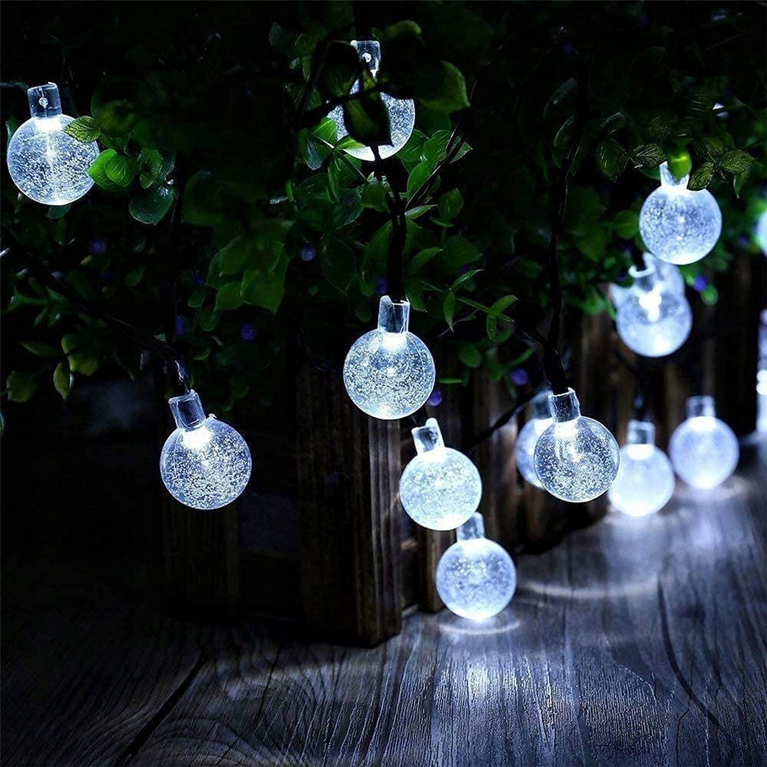 LEZONIC Solarna Girlanda Zewnętrzna 50 LED 7M IP65 Do Ogrodu i Imprez — miniatura 3