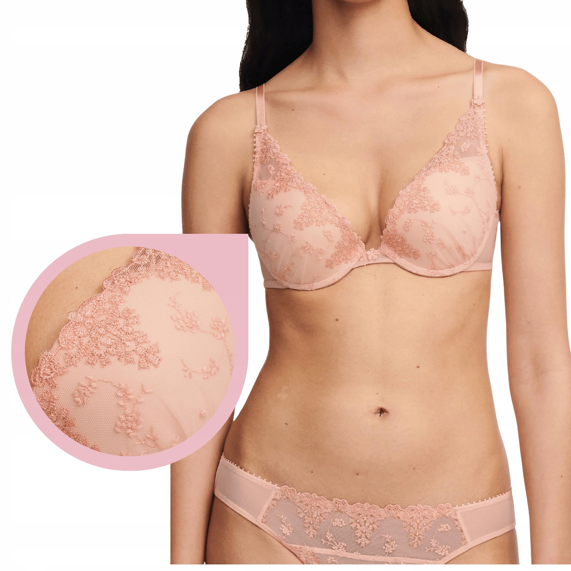 Podprsenka Passionata vyztužená podprsenka plunge Tropical Peach 70B