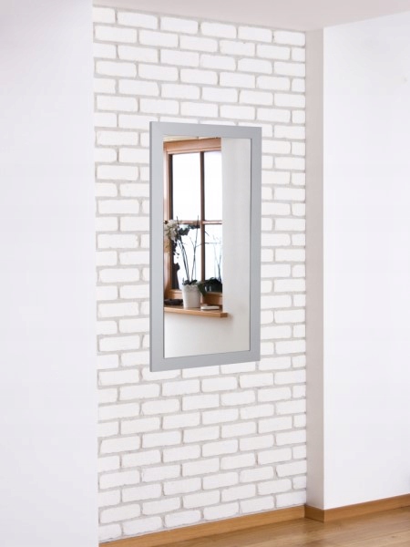 Lustro w ramie klejonej PREMIUM 140x60 ALUMINIUM Kształt prostokąt