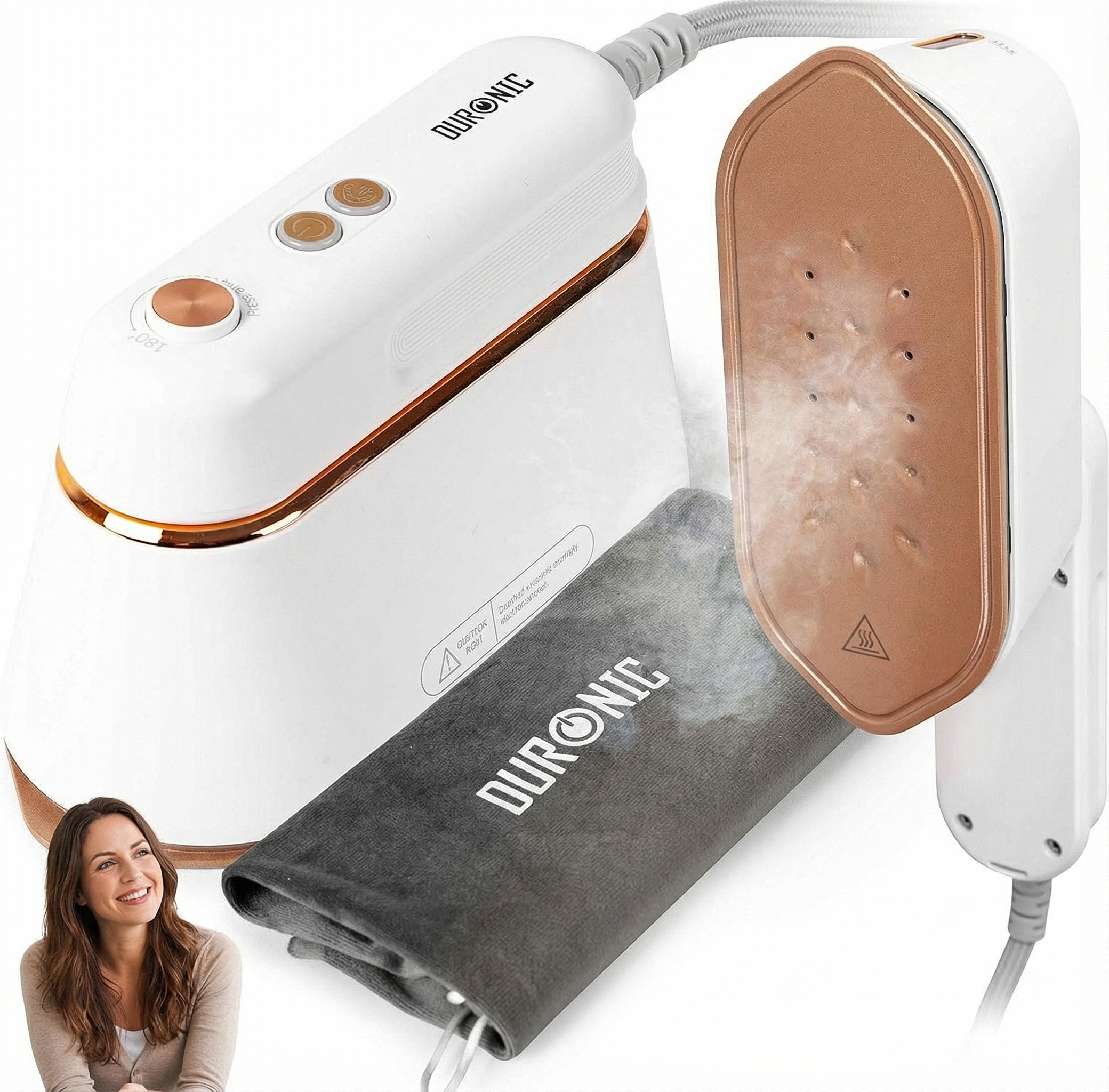 Mini Žehlička Přenosné Napařovací Žehlička Žehlení Sada 2V1+POUZDRO