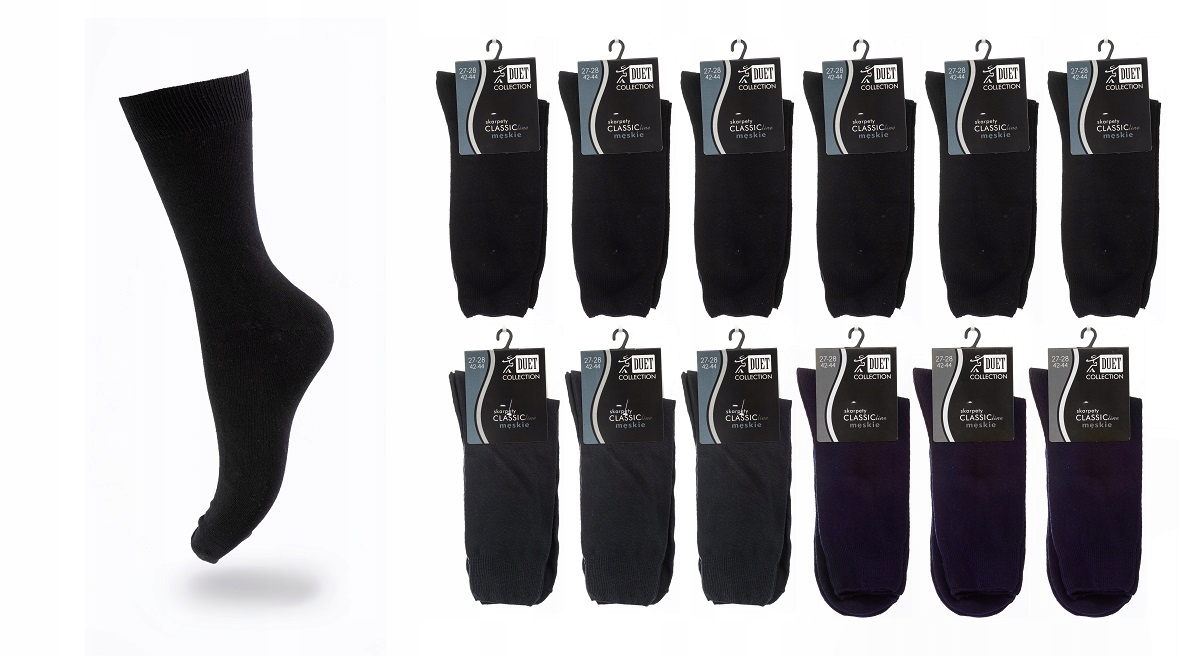 

12 x Skarpety Skarpetki Garniturowe Męskie * 45-47
